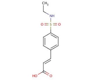 (2E)-3-{4-[(ethylamino)sulfonyl]phenyl}acrylic acid - chemical structure image