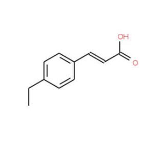 (2E)-3-(4-ethylphenyl)acrylic acid (CAS 28784-98-7) - chemical structure image