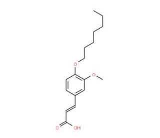 (2E)-3-[4-(heptyloxy)-3-methoxyphenyl]acrylic acid (CAS 107524-27-6) - chemical structure image