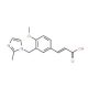 (2E)-3-{4-Methoxy-3-[(2-methyl-1H-imidazol-1-yl)-methyl]phenyl}acrylic acid - chemical structure image