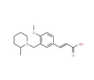 (2E)-3-{4-Methoxy-3-[(2-methylpiperidin-1-yl)-methyl]phenyl}acrylic acid - chemical structure image