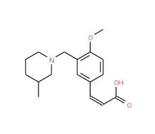 (2E)-3-{4-Methoxy-3-[(3-methylpiperidin-1-yl)-methyl]phenyl}acrylic acid - chemical structure image