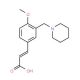 (2E)-3-[4-Methoxy-3-(piperidin-1-ylmethyl)phenyl]-acrylic acid - chemical structure image