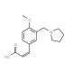 (2E)-3-[4-Methoxy-3-(pyrrolidin-1-ylmethyl)phenyl]acrylic acid - chemical structure image