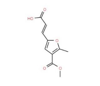 (2E)-3-[4-(methoxycarbonyl)-5-methyl-2-furyl]acrylic acid - chemical structure image