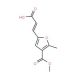 (2E)-3-[4-(methoxycarbonyl)-5-methyl-2-furyl]acrylic acid - chemical structure image