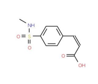 (2E)-3-{4-[(methylamino)sulfonyl]phenyl}acrylic acid - chemical structure image
