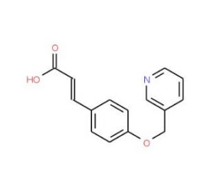 (2E)-3-[4-(pyridin-3-ylmethoxy)phenyl]acrylic acid - chemical structure image
