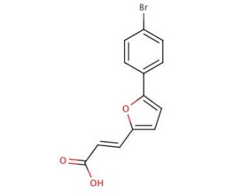 (2E)-3-[5-(4-bromophenyl)-2-furyl]acrylic acid - chemical structure image