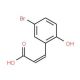 (2E)-3-(5-bromo-2-hydroxyphenyl)acrylic acid - chemical structure image