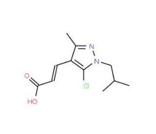 (2E)-3-(5-chloro-1-isobutyl-3-methyl-1H-pyrazol-4-yl)acrylic acid - chemical structure image