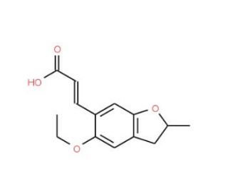 (2E)-3-(5-ethoxy-2-methyl-2,3-dihydro-1-benzofuran-6-yl)acrylic acid - chemical structure image