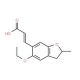 (2E)-3-(5-ethoxy-2-methyl-2,3-dihydro-1-benzofuran-6-yl)acrylic acid - chemical structure image