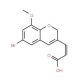 (2E)-3-(6-bromo-8-methoxy-2H-chromen-3-yl)acrylic acid - chemical structure image