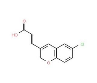 (2E)-3-(6-chloro-2H-chromen-3-yl)acrylic acid - chemical structure image