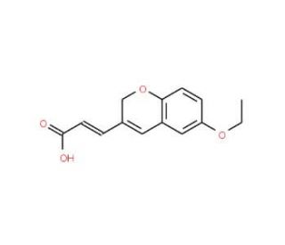 (2E)-3-(6-ethoxy-2H-chromen-3-yl)acrylic acid - chemical structure image
