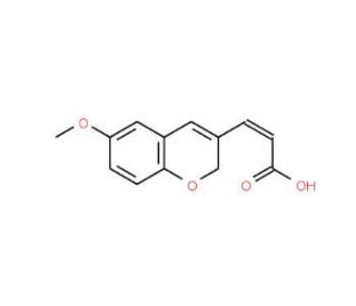 (2E)-3-(6-methoxy-2H-chromen-3-yl)acrylic acid - chemical structure image