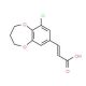 (2E)-3-(9-chloro-3,4-dihydro-2H-1,5-benzodioxepin-7-yl)acrylic acid - chemical structure image