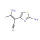 (2E)-3-amino-2-(2-amino-1,3-thiazol-4-yl)but-2-enenitrile - chemical structure image