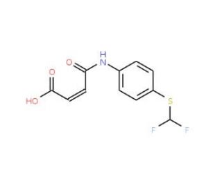 (2E)-4-({4-[(Difluoromethyl)sulfanyl]phenyl}amino)-4-oxobut-2-enoic acid - chemical structure image