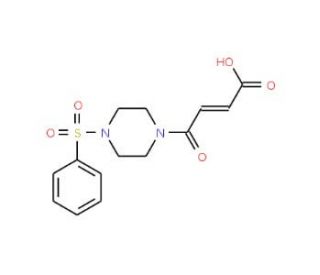 (2E)-4-oxo-4-[4-(phenylsulfonyl)piperazin-1-yl]but-2-enoic acid - chemical structure image