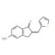 (2E)-5-amino-2-(thiophen-2-ylmethylidene)-2,3-dihydro-1H-inden-1-one - chemical structure image