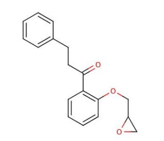 2&prime;-(2,3-Epoxypropoxy)-3-phenyl-propiophenone (CAS 22525-95-7) - chemical structure image