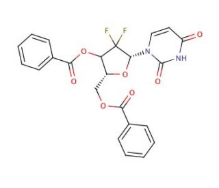 2&prime;,2&prime;-Difluoro-2&prime;-deoxyuridine 3&prime;,5&prime;-Dibenzoate - chemical structure image