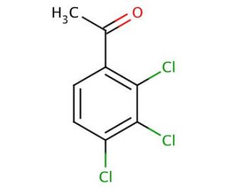 2&prime;,3&prime;,4&prime;-Trichloroacetophenone (CAS 13608-87-2) - chemical structure image
