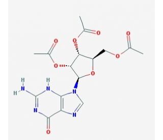 2&prime;,3&prime;,5&prime;-Tri-O-acetyl Guanosine (CAS 6979-94-8) - chemical structure image