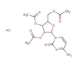 2&prime;,3&prime;,5&prime;-Tri-O-acetylcytidine hydrochloride (CAS 63639-21-4) - chemical structure image