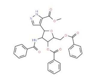 2&prime;,3&prime;,5&prime;-Tri-O-benzoyl-2&prime;-C-methylcytidine (CAS 640725-69-5) - chemical structure image