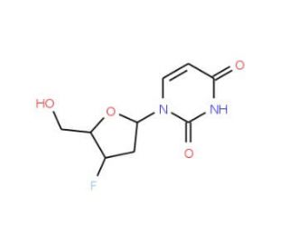 2&prime;,3&prime;-Dideoxy-3&prime;-fluoro-a-uridine (CAS 178374-44-2) - chemical structure image