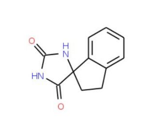 2&prime;,3&prime;-dihydro-2H,5H-spiro[imidazolidine-4,1&prime;-indene]-2,5-dione (CAS 6252-98-8) - chemical structure image