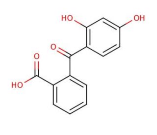 2&prime;,4&prime;-Dihydroxy-2-benzoylbenzoic Acid - chemical structure image