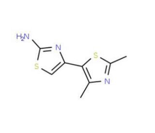 2&prime;,4&prime;-Dimethyl-[4,5&prime;]bithiazolyl-2-ylamine (CAS 435341-84-7) - chemical structure image