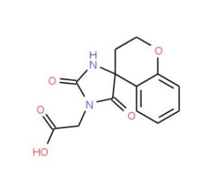 (2&prime;,5&prime;-dioxo-2,3-dihydro-1&prime;H-spiro[chromene-4,4&prime;-imidazolidin]-1&prime;-yl)acetic acid - chemical structure image