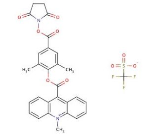 2′,6′-Dimethylcarbonylphenyl 10-Methyl-9-acridinecarboxylate 4′-NHS Ester Triflate - chemical structure image