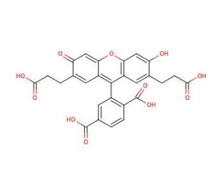 2&prime;,7&prime;-bis(2-Carboxyethyl)-5(6)-carboxyfluorescein (CAS 85138-49-4) - chemical structure image
