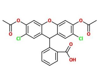 2&prime;,7&prime;-Dichlorodihydrofluorescein Diacetate (CAS 4091-99-0) - chemical structure image