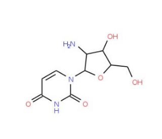 2&prime;-Amino-2&prime;-deoxyuridine (CAS 26889-39-4) - chemical structure image