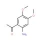 2′-Amino-4′,5′-dimethoxyacetophenone (CAS 4101-30-8) - chemical structure image