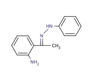 2&prime;-Aminoacetophenone phenylhydrazone (CAS 40754-13-0) - chemical structure image