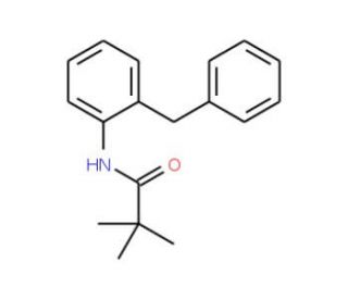 2&prime;-Benzyl-2,2-dimethylpropionanilide (CAS 85864-33-1) - chemical structure image