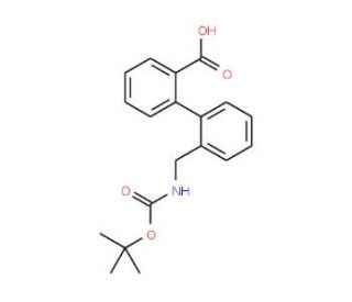 2&prime;-(Boc-aminomethyl)biphenyl-2-carboxylic acid (CAS 158066-11-6) - chemical structure image