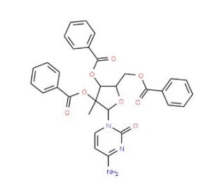 2&prime;-C-Methyl-2&prime;,3&prime;,5&prime;-tri-O-benzoylcytidine - chemical structure image