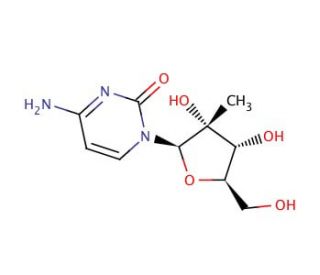 2&prime;-C-Methyl Cytidine (CAS 20724-73-6) - chemical structure image