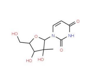 2′-C-Methyluridine (CAS 31448-54-1) - chemical structure image