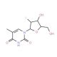 2′-Deoxy-2′-fluorothymidine (CAS 122799-38-6) - chemical structure image