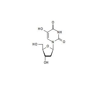 2&prime;-Deoxy-5-hydroxyuridine (CAS 5168-36-5) - chemical structure image